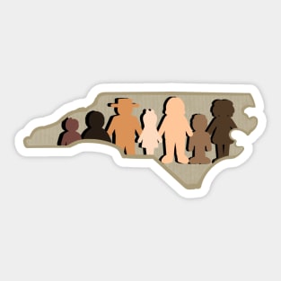 Racial Unity - NC Outline Sticker